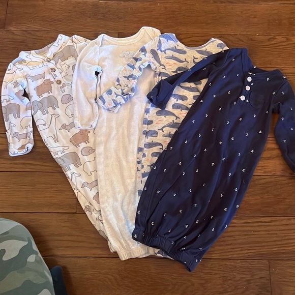 Carter's One Pieces Bundle Of 4 Newborn Sleep Gowns Poshmark